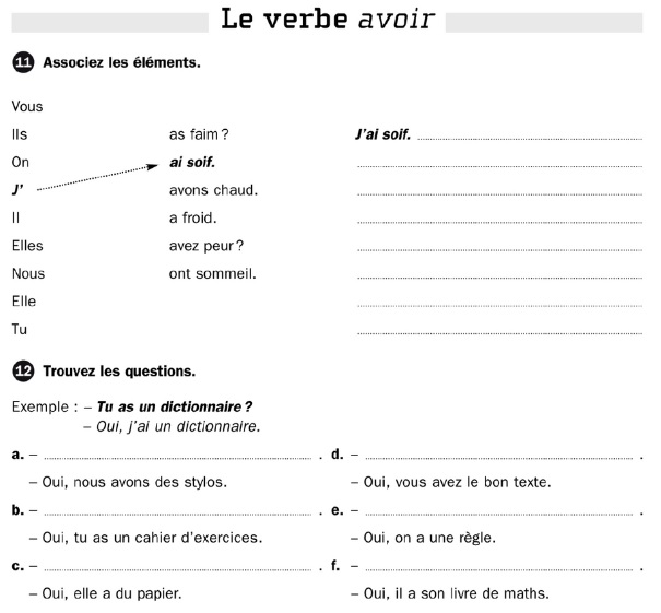 Verbe Avoir