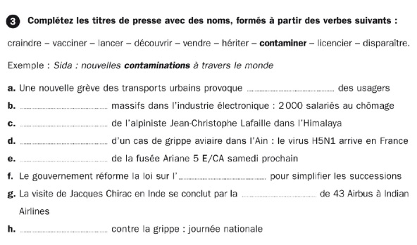 French tutor help for nomalisation in French - exercise