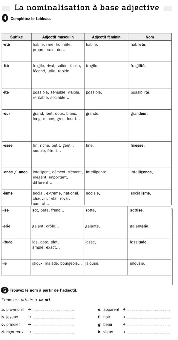 French tutor help for nomalisation in French - adjectifs