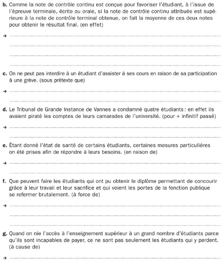 French sentences