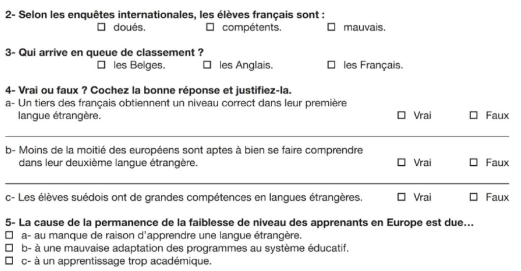 French education questions