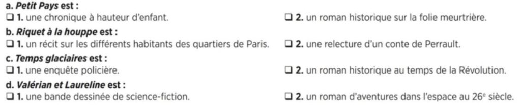 Questions sur des livres