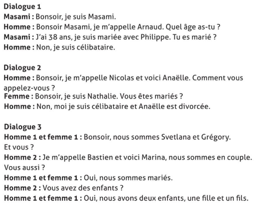Basic French coversation in business