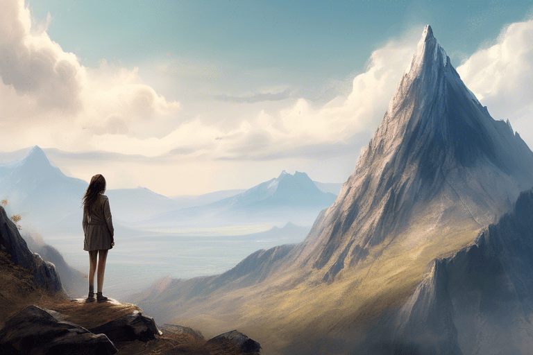 Looking at the mountain